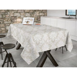 Bury Lino beige, jacquardvevd akrylduk, 160 cm bred