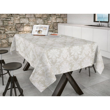 Bury Lino beige – Jacquardvevd akrylduk, 180 cm