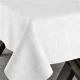 Corbaz hvit, jacquardvevd akrylduk, 140 cm bred