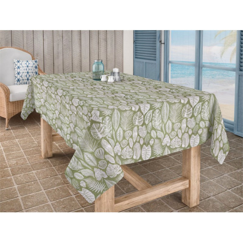 Eddy Selva grønn, jacquardvevd akrylduk, 160 cm bred