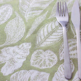 Eddy Selva grønn, jacquardvevd akrylduk, 140 cm bred