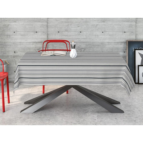 Jasper John - Akrylduk med gråtone-striper på striper