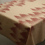 Juleduk Grantrær Rød - Akrylduk med vakkert grafisk landskap