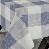 Millet Gris - Akrylduk Chrysanthemum i ruter, 160 cm bred