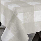 Millet Blanco - Akrylduk med hvite Chrysantemum i ruter