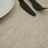 Ensfarget Sand - Akrylduk i 100 % lin, 140 cm bred