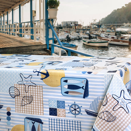 Färggrann vardag - Vaxduk i röda nyanser med färgglada blad