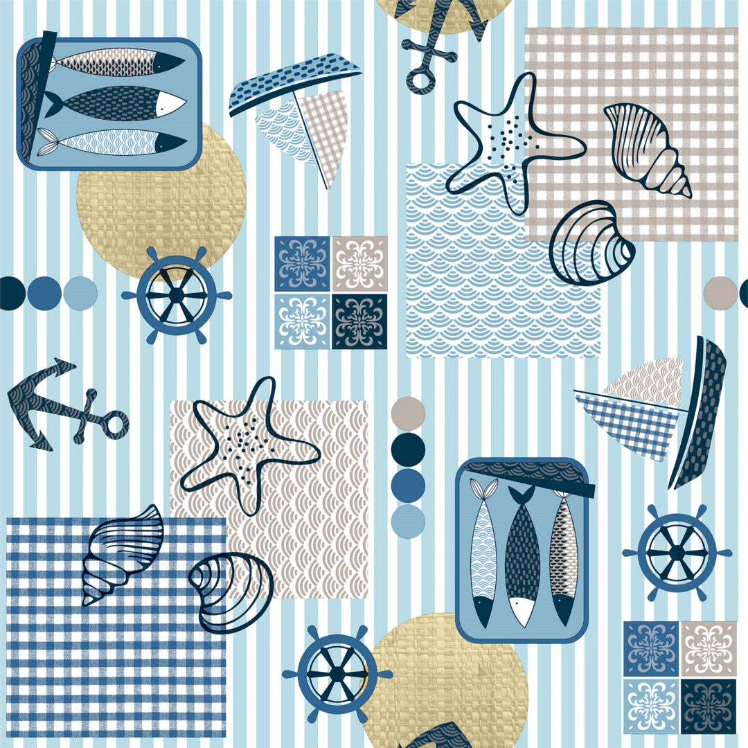 Färggrann vardag - Vaxduk i röda nyanser med färgglada blad