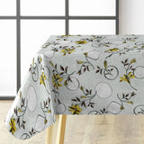 Altea Metallic Yellow voksduk med sølvfarget bunn og julestjerner