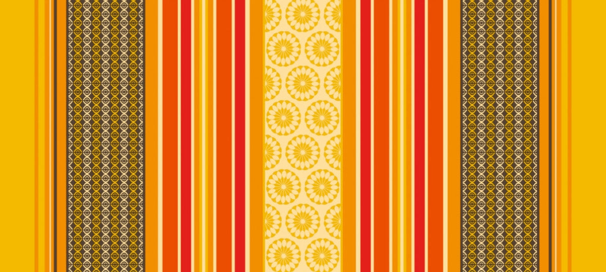 Amelle Gul, voksduk med klassiske franske striper