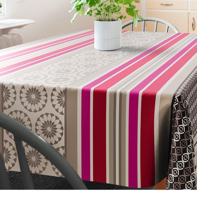 Amelle Taupe, voksduk med klassiske franske striper