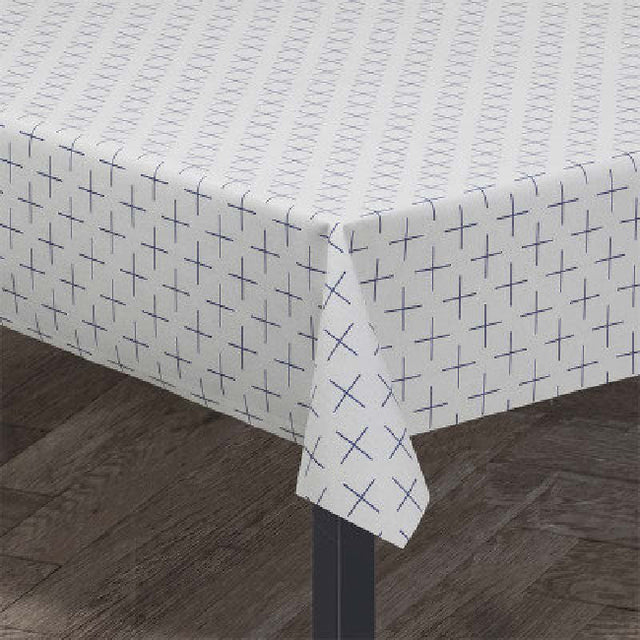 Juna Antic Cross Lysgrå / Midnattsblå - Flott akrylduk