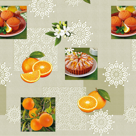 Appelsinenes verden – voksduk med appelsiner