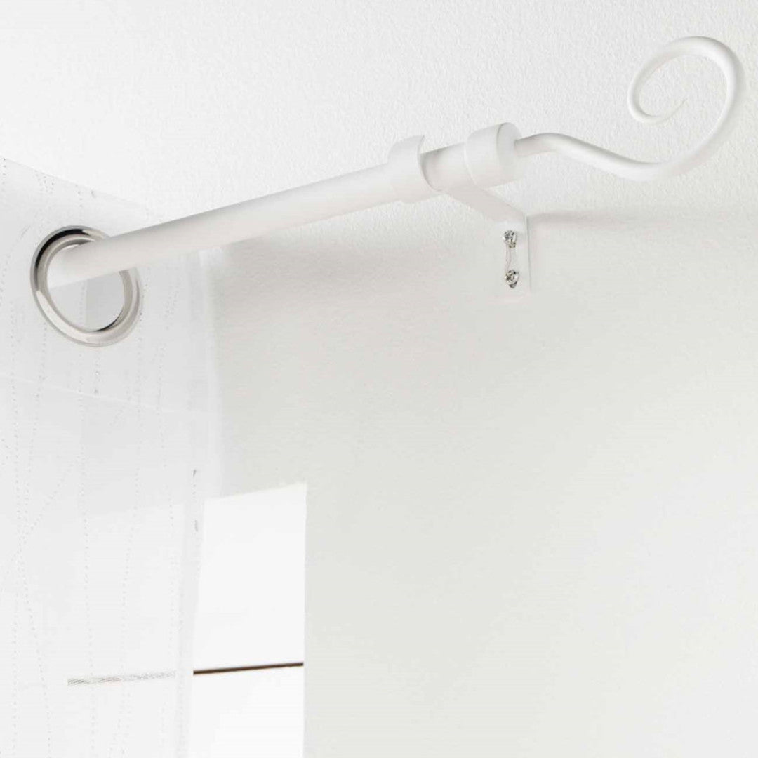 Arabesque Hvit – Justerbar gardinstang 120–210 cm