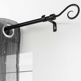 Arabesque Svart – Justerbar Gardinstang 120–210 cm