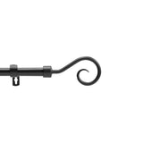 Arabesque Svart – Justerbar Gardinstang 120–210 cm