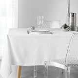 Artifice White/Silver – Jacquardvevd damaskduk med anti-flekker – 140 x 240 cm, miljø