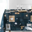 Augustin Blue – juleduk med flekkavvisende behandling, 150 x 300 cm