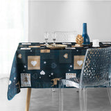 Augustin Blue – juleduk med flekkavvisende behandling, 150 x 300 cm