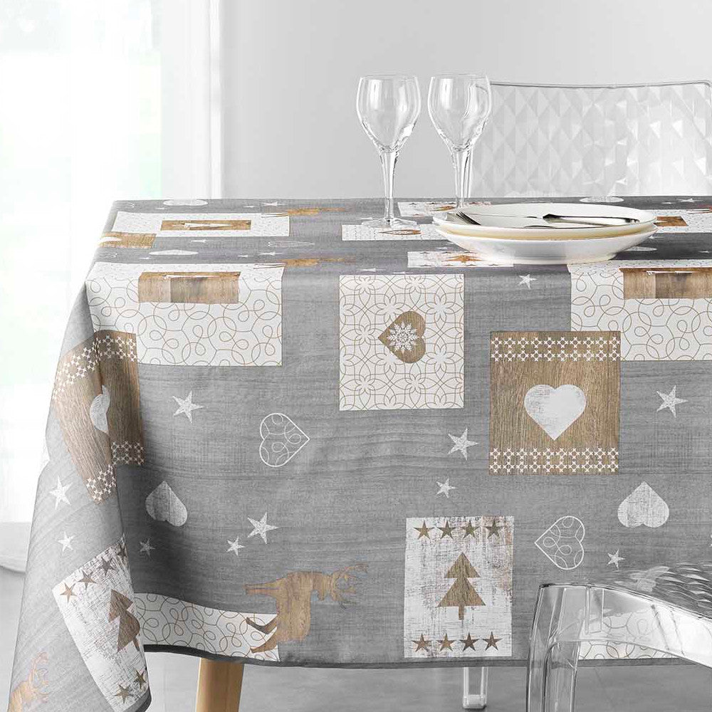 Augustin Grey – juleduk med flekkavvisende behandling, 150 x 240 cm