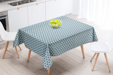 Baker Blå - Akrylduk med flott grafisk motiv - 155 cm bred