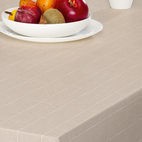 Balance Cake - 160 cm bred voksduk, stripet, beige