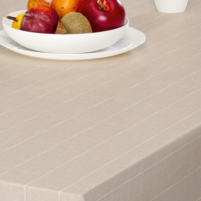 Balance Cake - 160 cm bred voksduk, stripet, beige