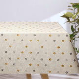 Barok Krem – Voksduk med prikker i gull og sølv