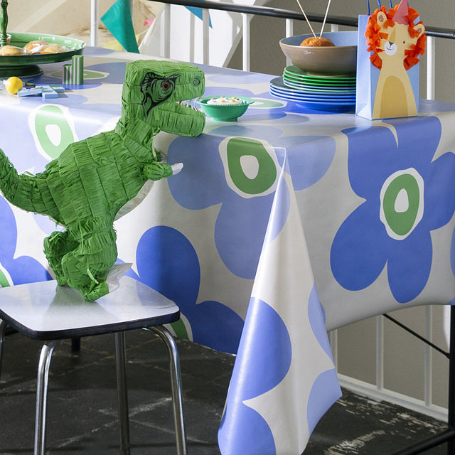 Big Flower Nautic - Lola voksduk, store blomster i blått