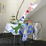 Big Flower Nautic - Lola voksduk med store blomster i blått