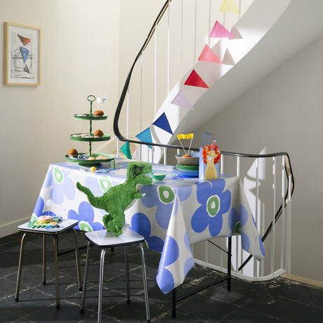 Big Flower Nautic - Lola voksduk med store blomster i blått