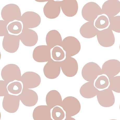 Big Flower Rosenwood - Lola voksduk, store blomster i beige