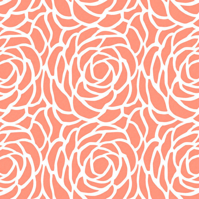 Bloom Canteloupe - voksduk med store flotte strekblomster