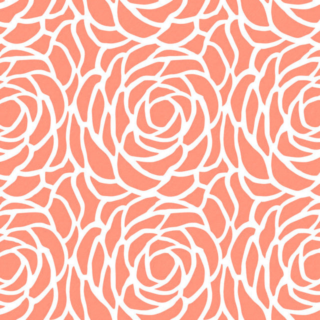 Bloom Canteloupe - voksduk med store flotte strekblomster