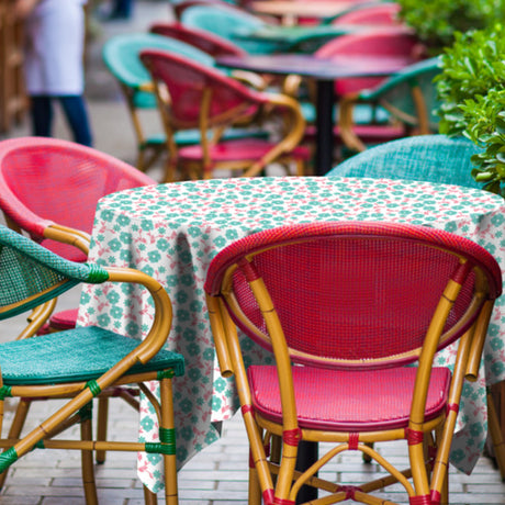 Primrose Waterfall - voksduk med små søte blomster