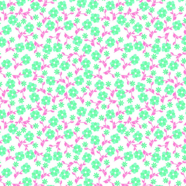 Primrose Waterfall - voksduk med små søte blomster