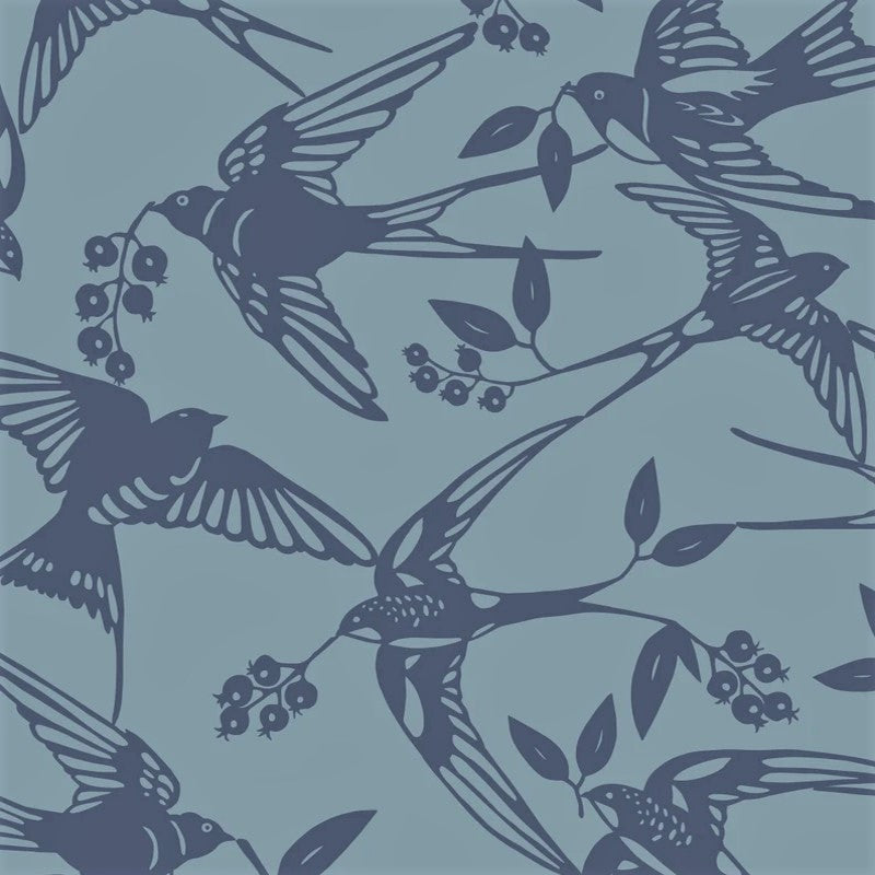 BIRDS Arona Blue – Notes by Susanne Schjerning – akrylduk med antiskli