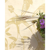 BIRDS Golden - Notes by Susanne Schjerning - textilvaxduk med glidskydd