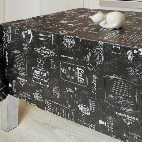 Bistro sort voksduk cafémiljø og lett preget overflate