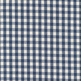 Blå Nordisk Rute – Akrylduk i rustikk hørlook, mønster