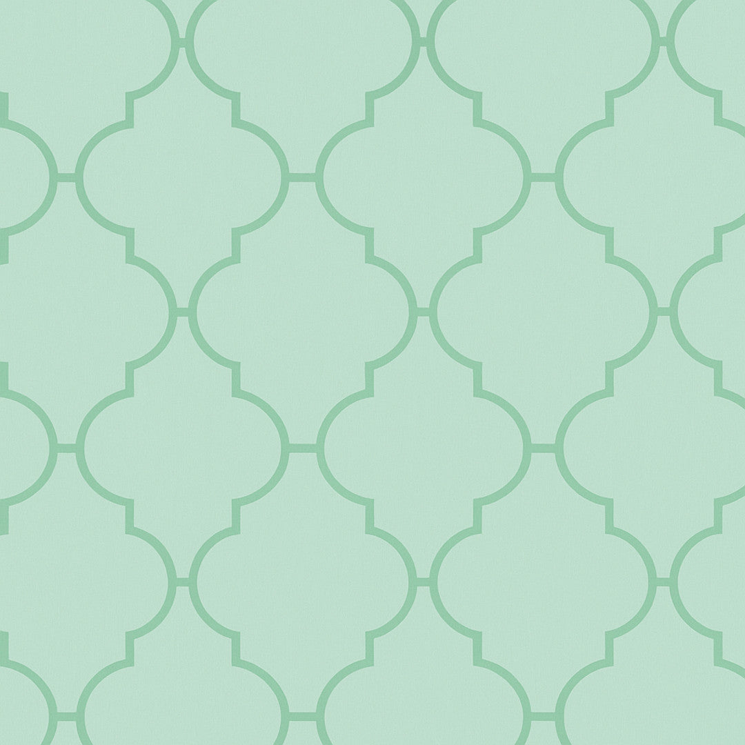 Bløt Geometri – Voksduk i mintgrønn mønster
