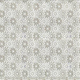 Småblomstret blondeduk i hvit med sølvblomster blondevoksduk