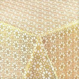 Blondevoksduk Flower Gold blondeduk med blomstermønster i gull