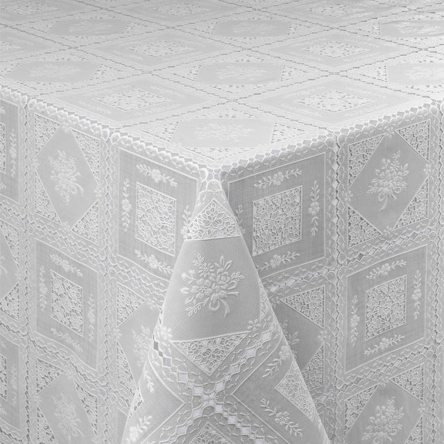 Blondevoksduk Harlekin, blondeduk i hvit