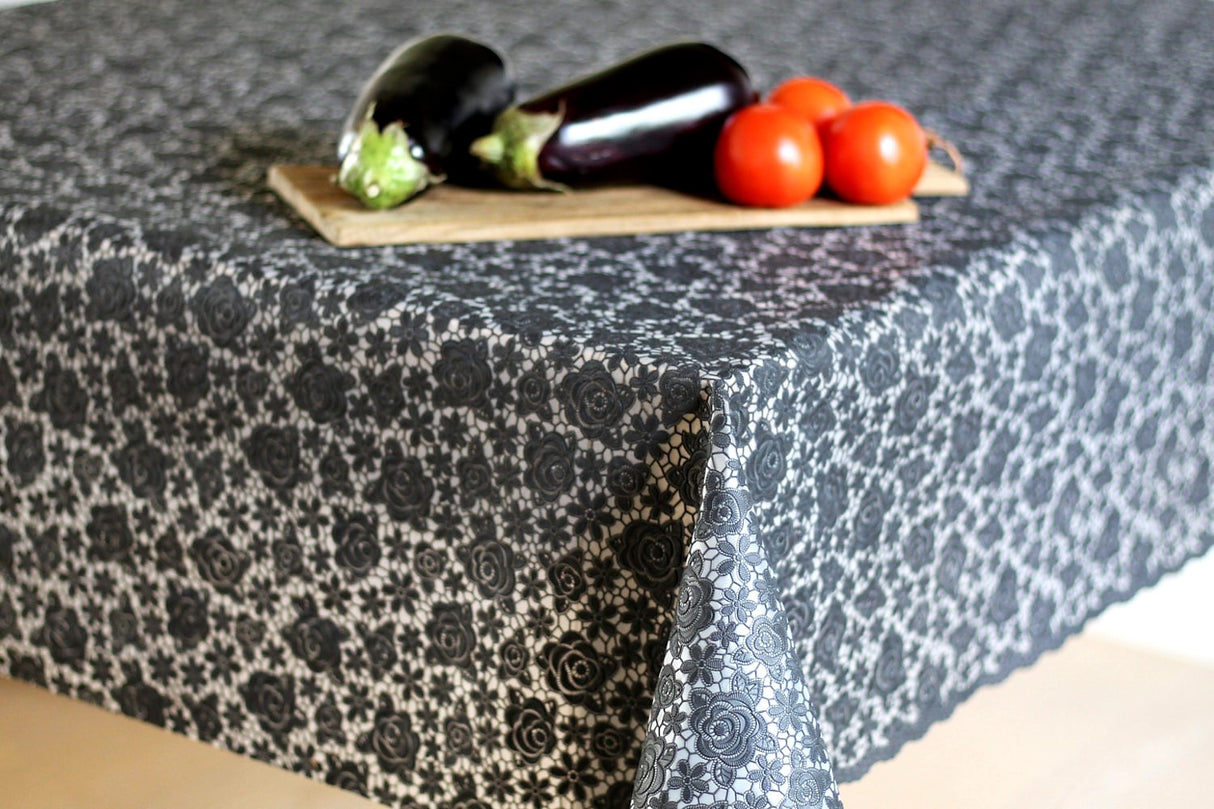 Blondevoksduk liten rose, sort