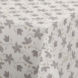 Bloom Maitake - 160 cm bred voksduk, blomster, grå beige