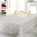 Bloom Maitake - 160 cm bred voksduk med blomster i grått og beige