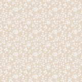 Blossom Linen – voksduk med linlook i lys beige, mønster