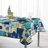 Blue Lagoon Navy Blue, bordduk med flekkavvisende behandling, 150 x 240 cm