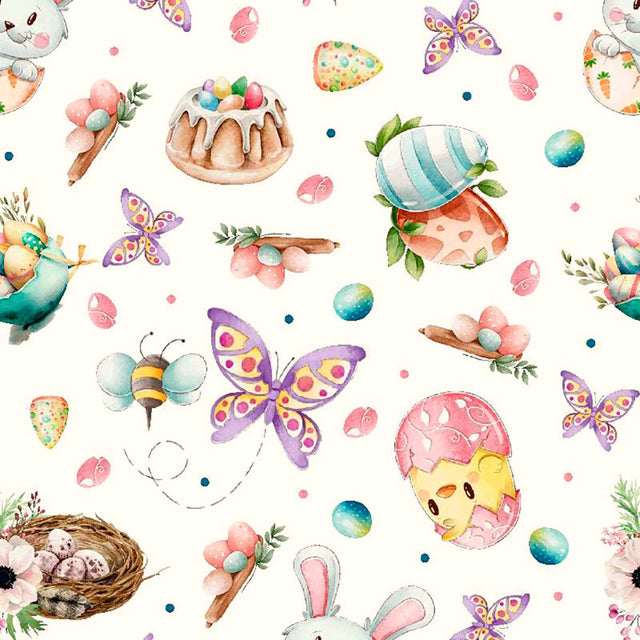 Barnas Påske Hvit – Akrylduk med påskemotiver